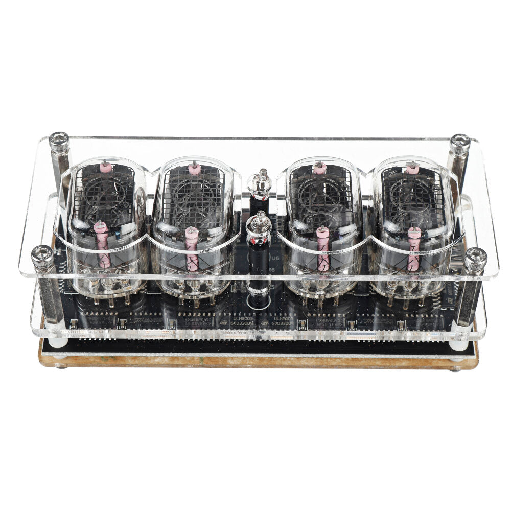 Glow Tube Clock Cyberpunk Geek Creative Gift Decoration 6 Background Light Colors with Electronic Tube