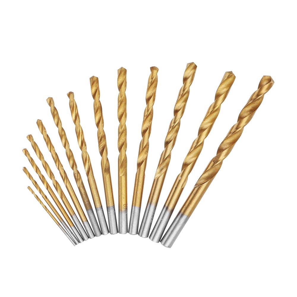13pcs 1.5-6.5mm HSS Twist Drill Bit Set High Speed Steel Straight Shank