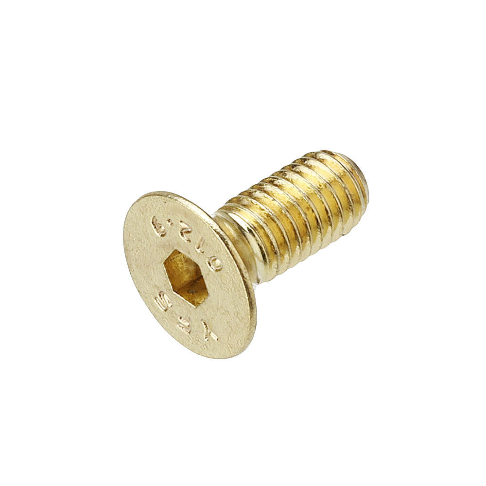 50Pcs Titanium Plated M5 Hex Socket Flat Head Countersunk Screws Alloy Steel 12.9 Grade Screw Bolt M5*12