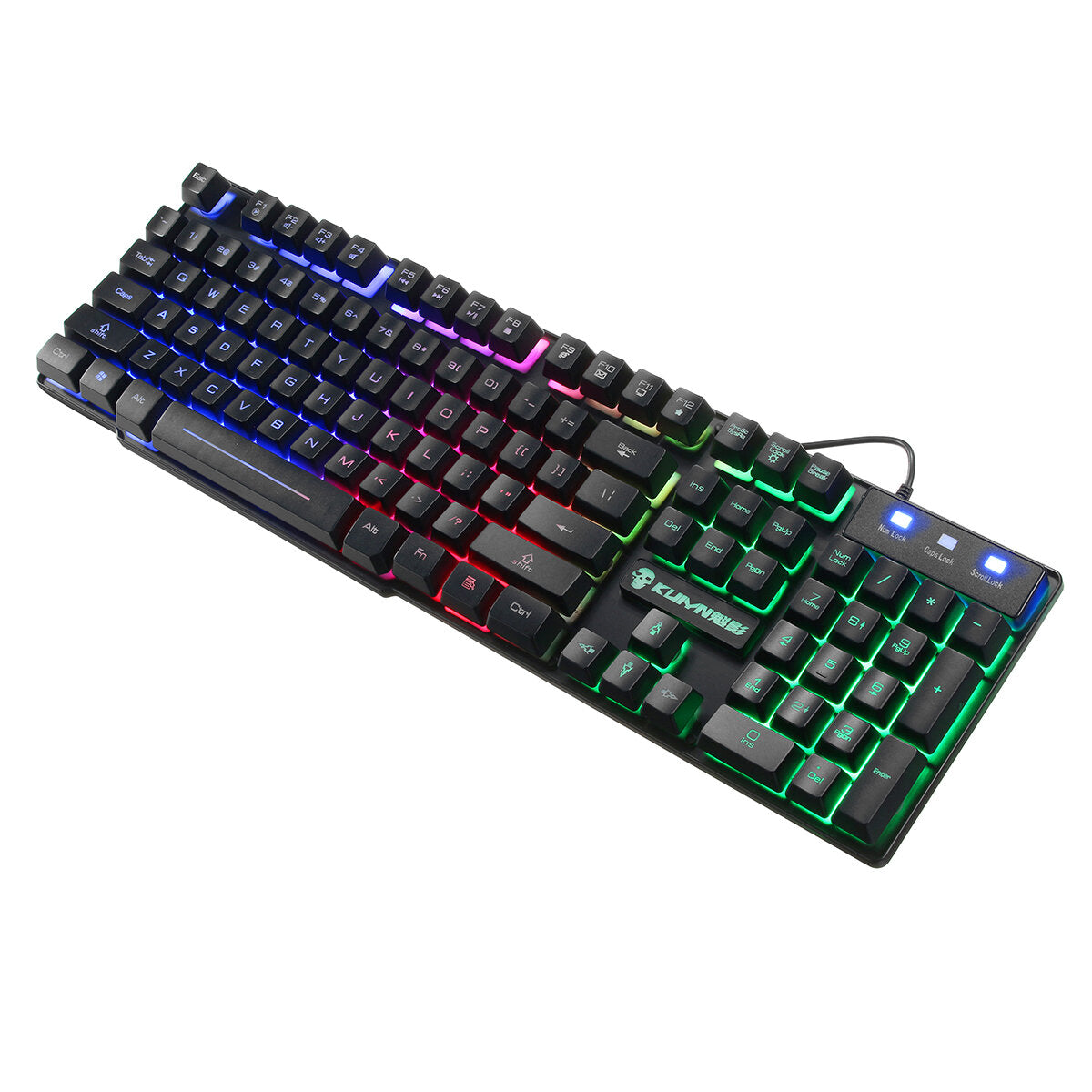 Colorful Backlight USB Wired Gaming Keyboard 2400DPI LED Gaming Mouse Combo with Mouse Pad