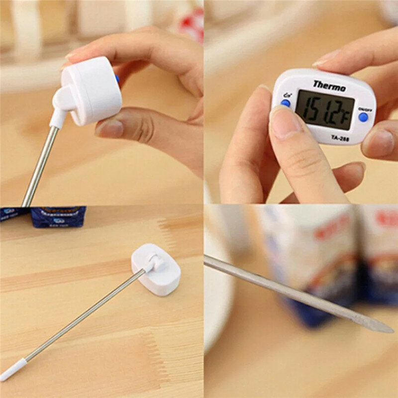 Food Thermometer Fast Temperature Measurement 304 Stainless Steel for Kitchen