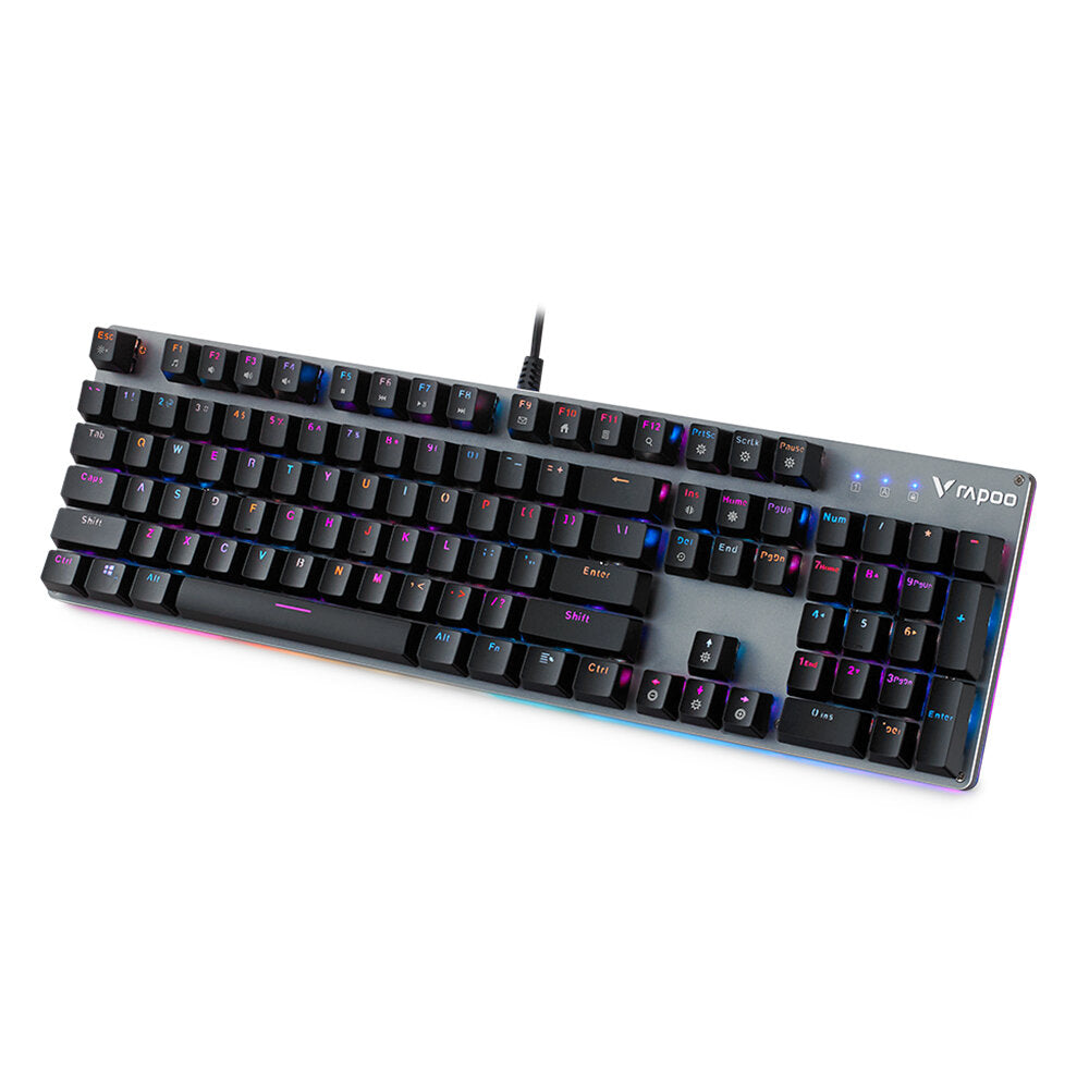 Wired Mechnaical Keyboard 104 Keys Silver Switch Waterproof RGB Backlit Gaming Keyboard for Gaming PC Laptops