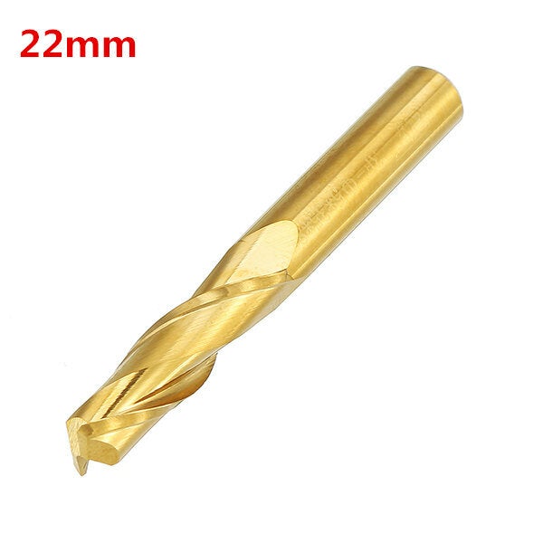 6mm Shank 2 Flute 15/17/22mm Titanium Coated Double Flute CNC End Mill Cutter