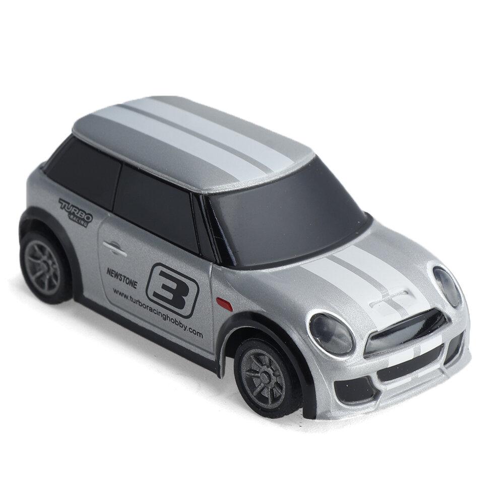 RTR 1/76 2.4G 2WD Fully Proportional Control Mini RC Car LED Light Vehicles Model Grey