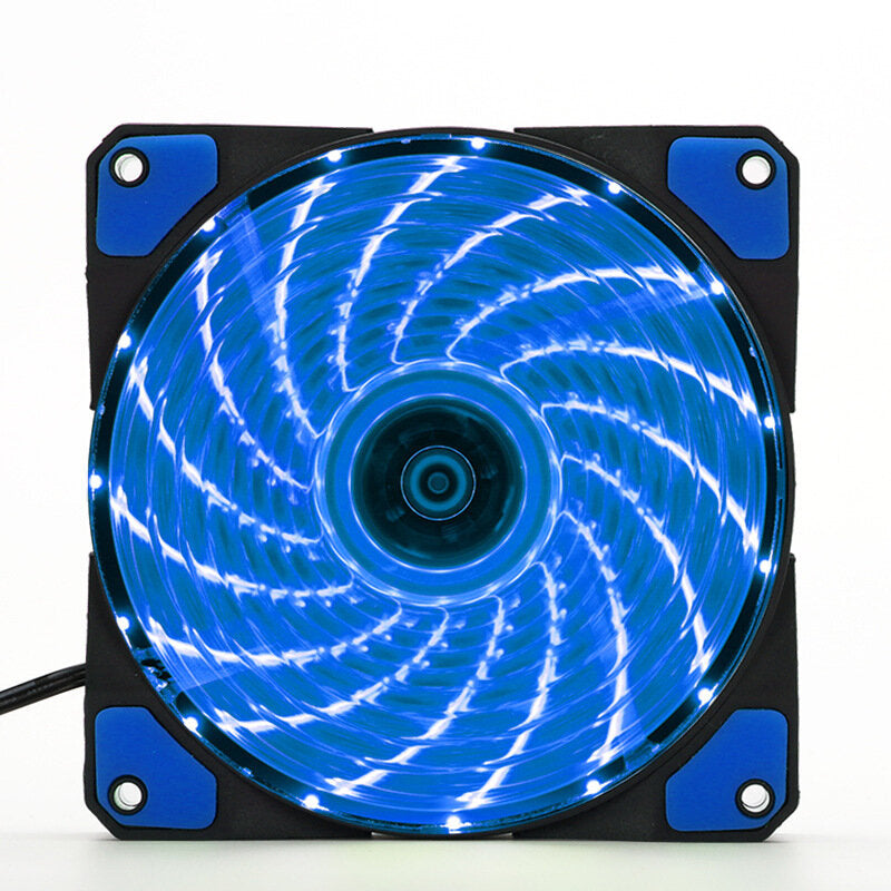 Desktop Computer Case Fan 12cm 15 Lamp Streamer Fan RGB LED Glare Light Laptop PC Case Cooling Fan