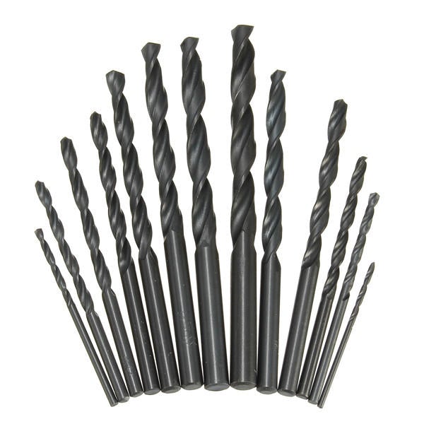 13pcs High Speed Steel 1.5-6.5mm HSS Straight Shank Twist Drill Bit Set