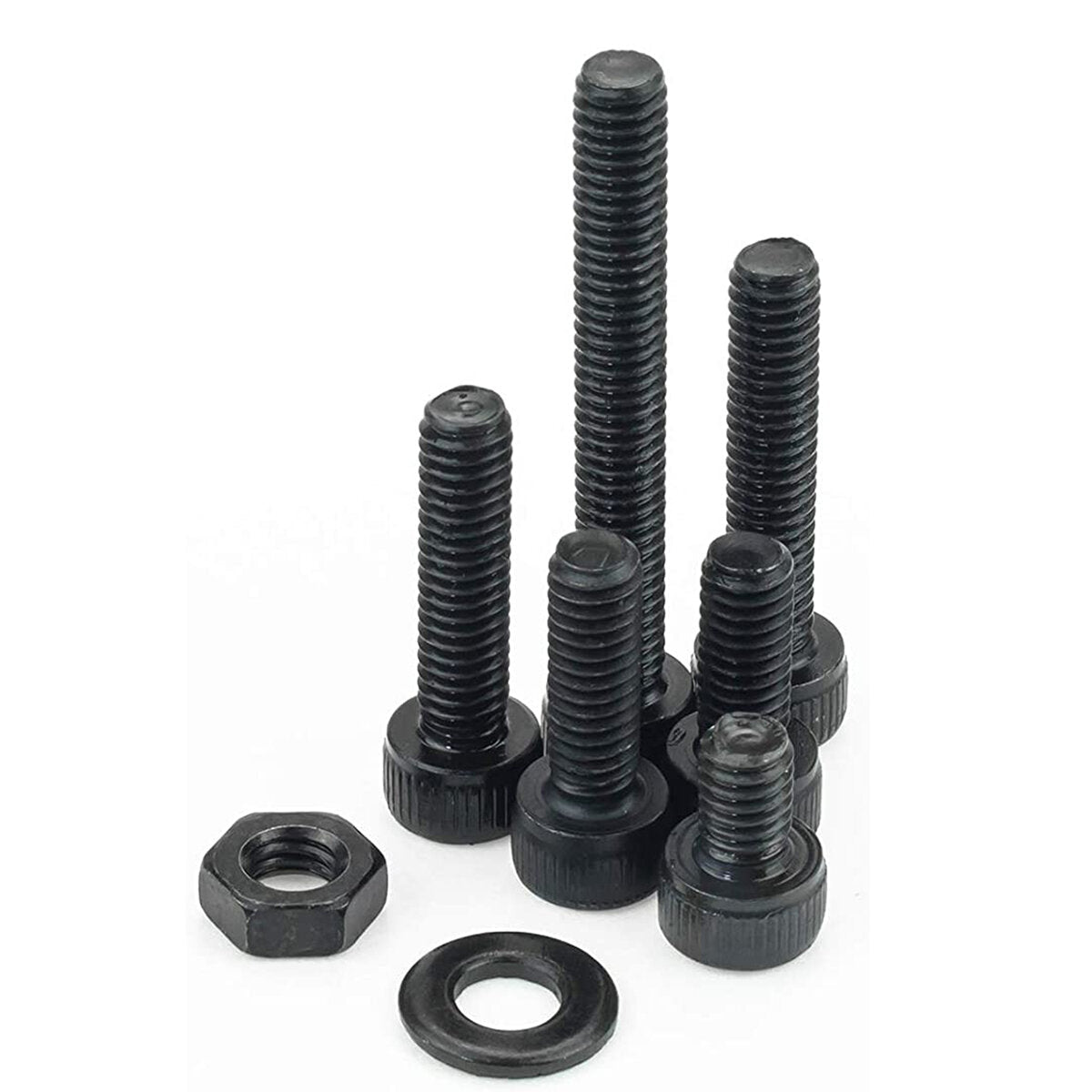 1200Pcs M2 M3 M4 Alloy Steel Hex Socket Head Cap Screws Nuts Washers Assortment Kit