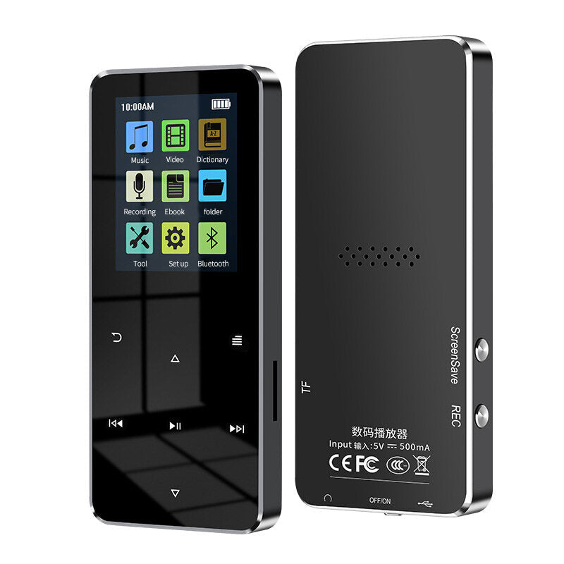 1.8 Inch MP3 Player Bluetooth With Radio FM Record Metal Touch Hi-Fi Mini Portable Walkman MP4 Lossless Music