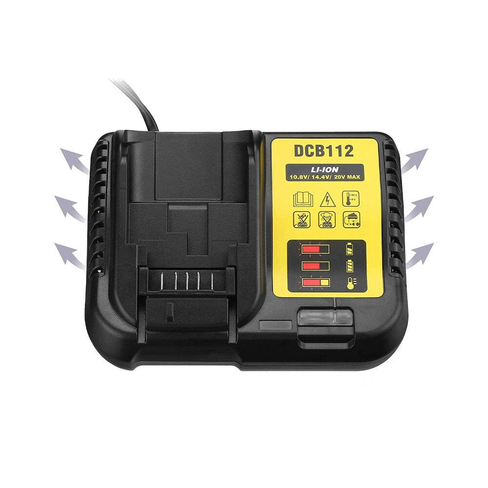 Li-ion Battery Charger 2A Charging Current For DEW 12V-18V DCB112 Power Tool