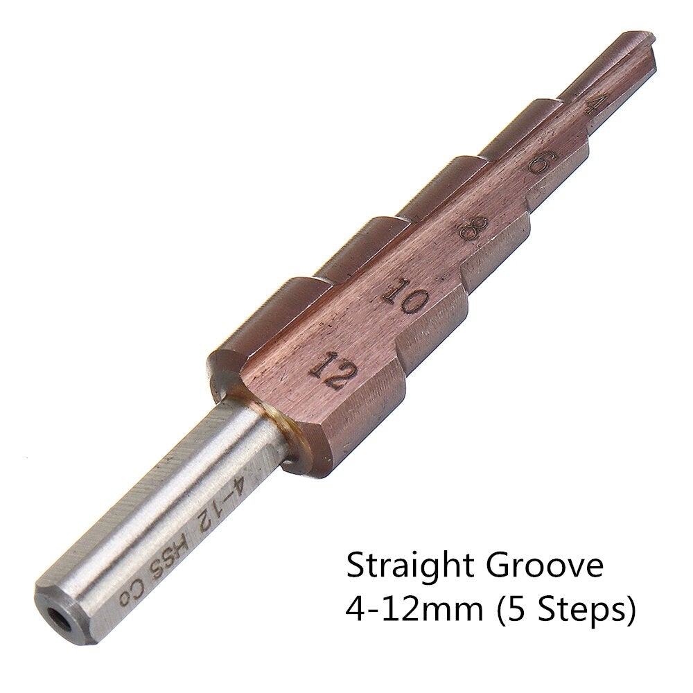 M35 Cobalt Step 4-12/4-20/4-32mm HSS Drill Bits Triangle Shank