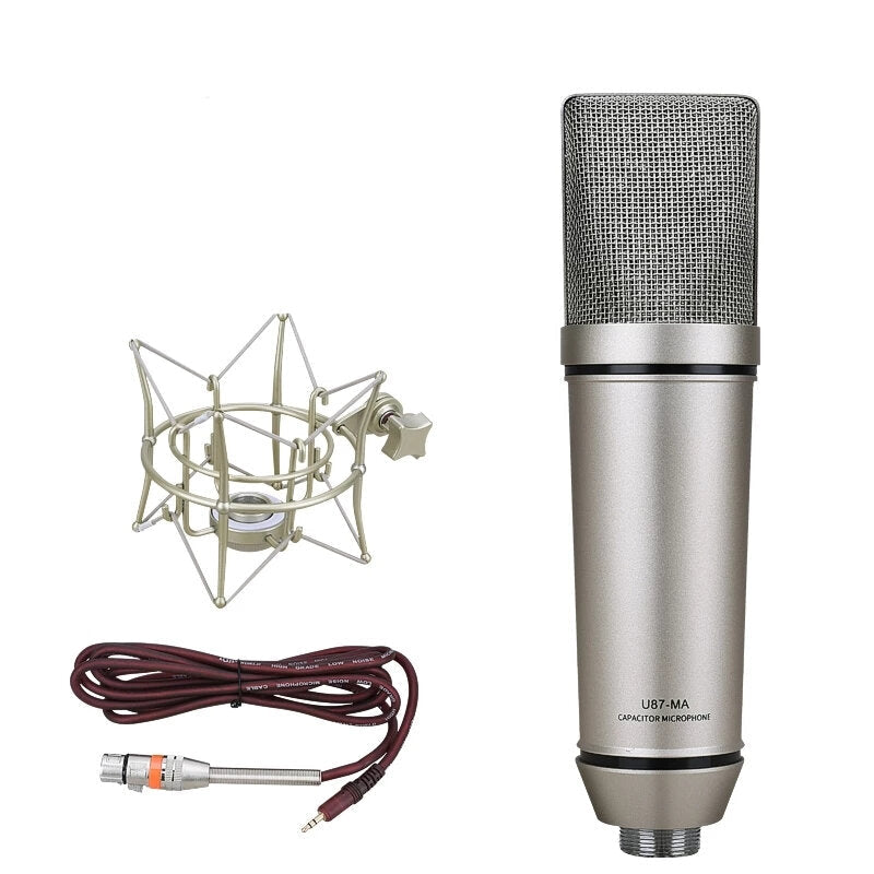 Condenser Microphone Recording Stand Set PC Computer K Song KTV Game Live Broadcast Karaoke DJ Audio Sound Card