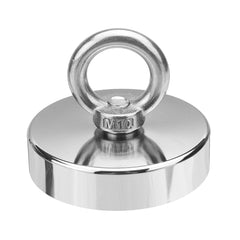 75mm 300KG Neodymium Fishing Magnet Salvage Recovery Magnet with 10/20 Meters Rope