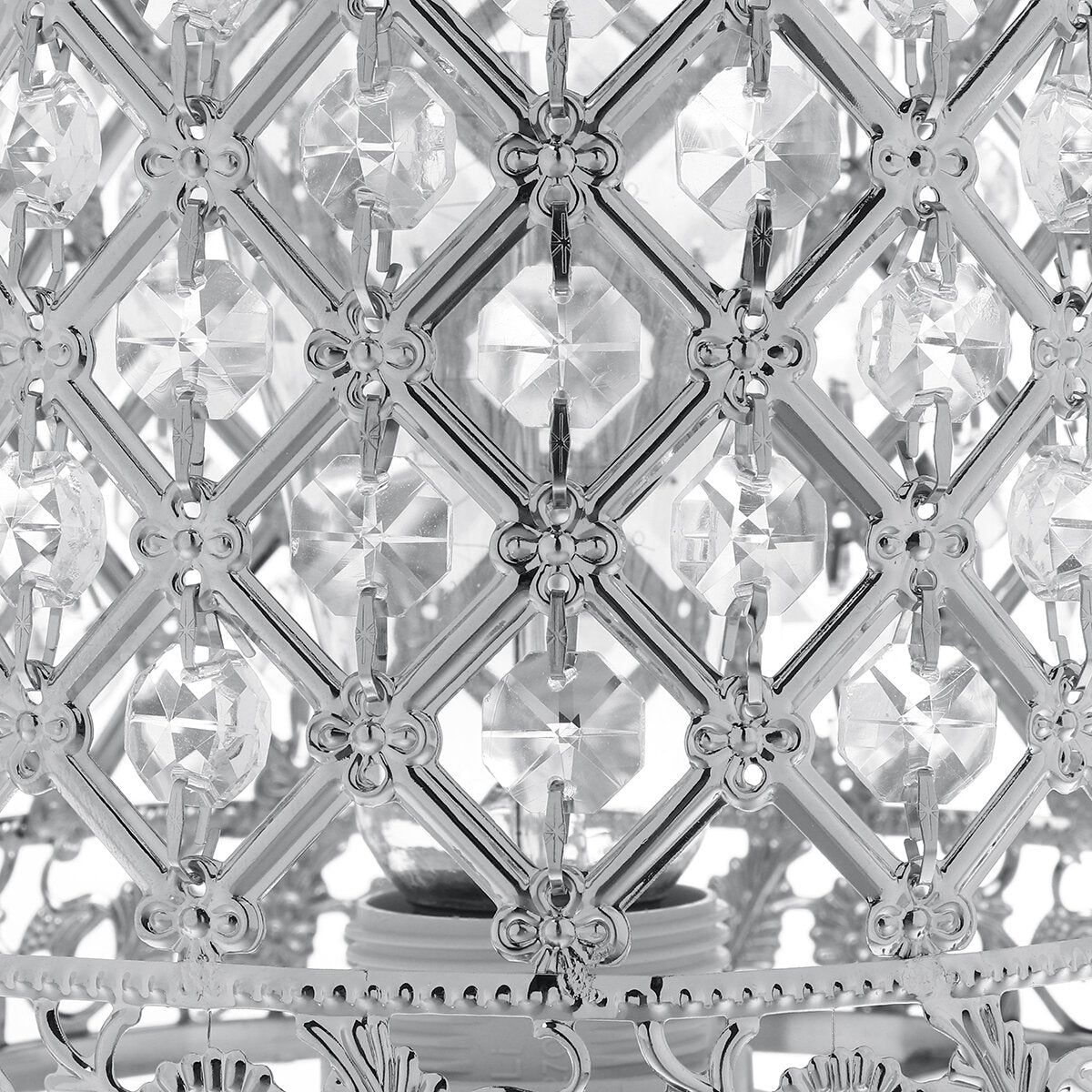 Flush Mount Ceiling Light E27 Base Crystal Fixture Modern Chandelier Mini Hallway Decor 220V Without Bulb