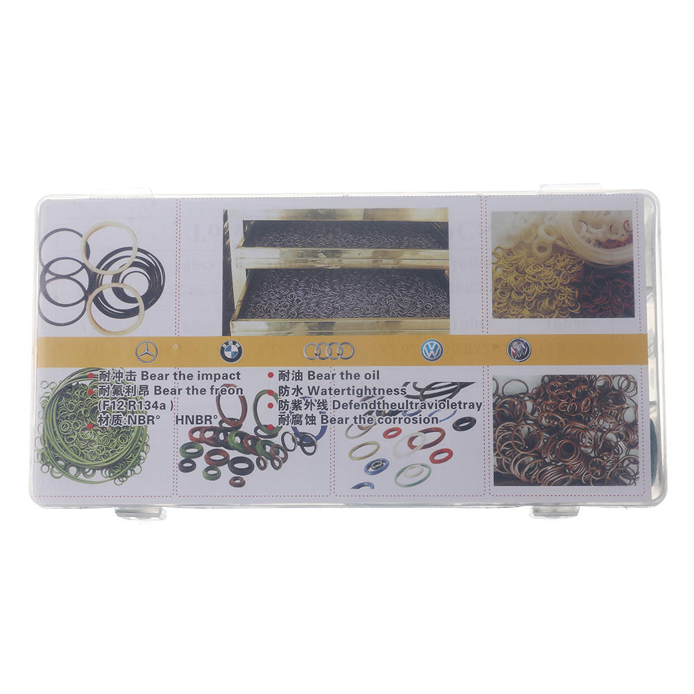 225Pcs R22/R134a Green Air Conditioning Rubber O-Ring Tap Washer Gasket Set Seal Metric Assortment Plumbing Kit Waterproof