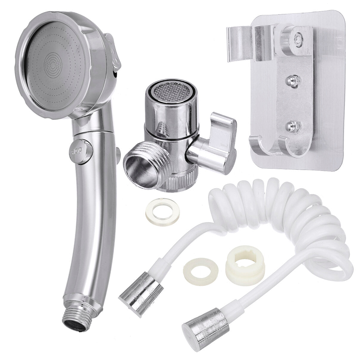 Upgrade Third Gear Handheld Water Saving Shower Head Faucet Extend Set High Pressure