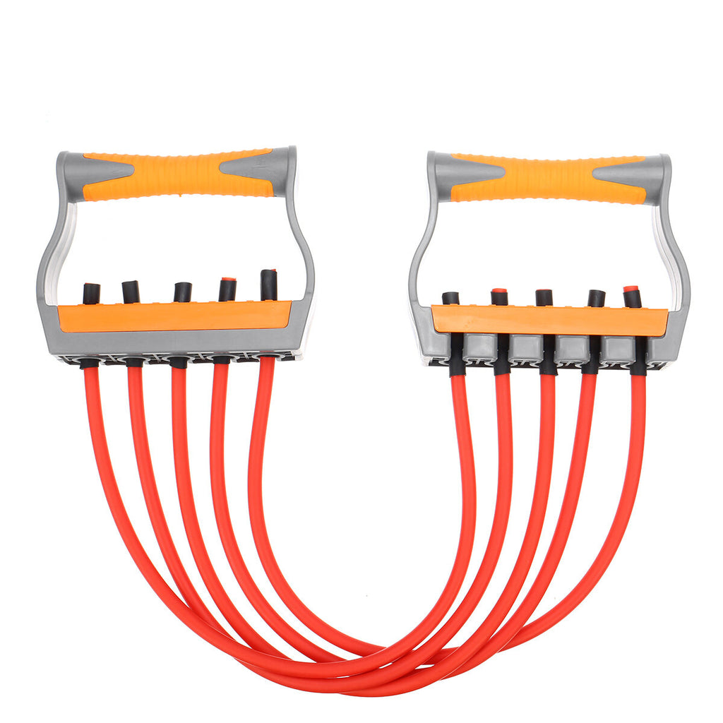 5 Tube Fitness Chest Expander Resistance Bands Arm Pull Bar Fitness Training Exercise Tools