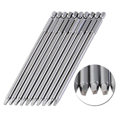 10pcs 150mm SQ2 Square Driver Bit Screwdriver Bits Set S2 Steel 1/4 Inch Hex Shank Magnetic For Pocket Hole Jig wood working Tool