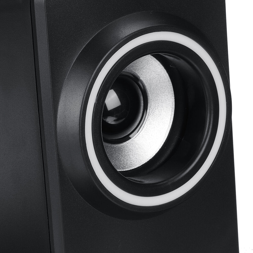 Computer Speaker 5W*2 Multimedia Speaker with Touch RGB Light Control Volume Button Control 3.5mm+USB Plug