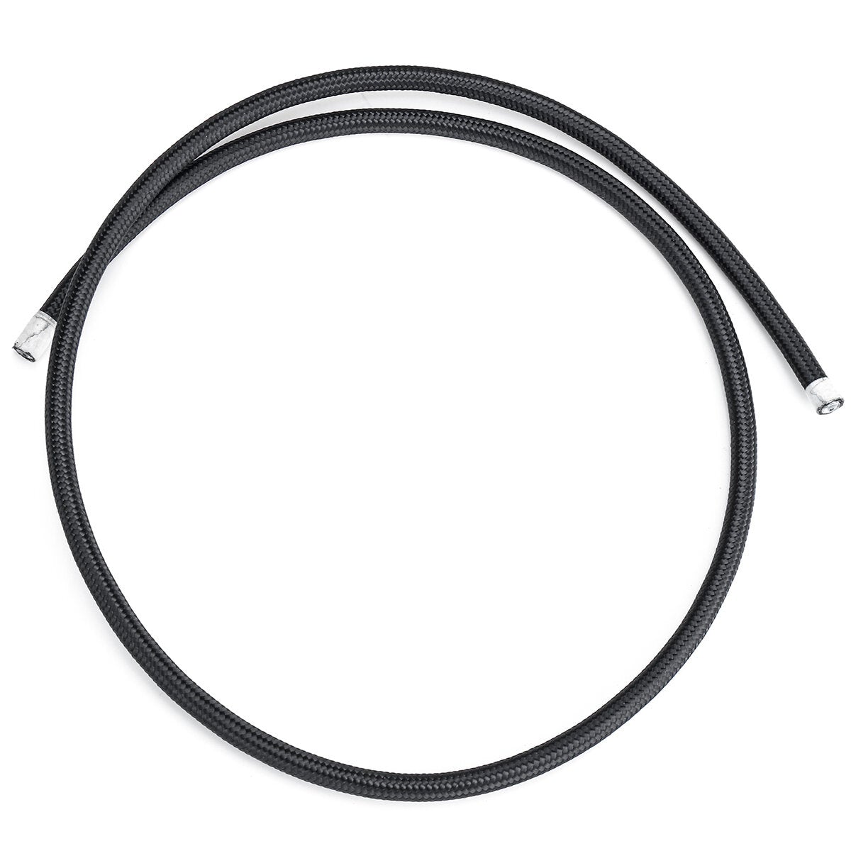 3FT Fuel Hose Oil Gas Line Pipe PTFE Nylon Stainless Steel Hose