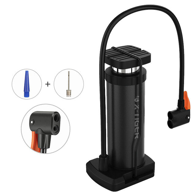 120PSI Bike Pump Mini Portable Bicycle AV FV General Foot Pump with Pressure Gauge Accessories for Ball Car Motorcycles