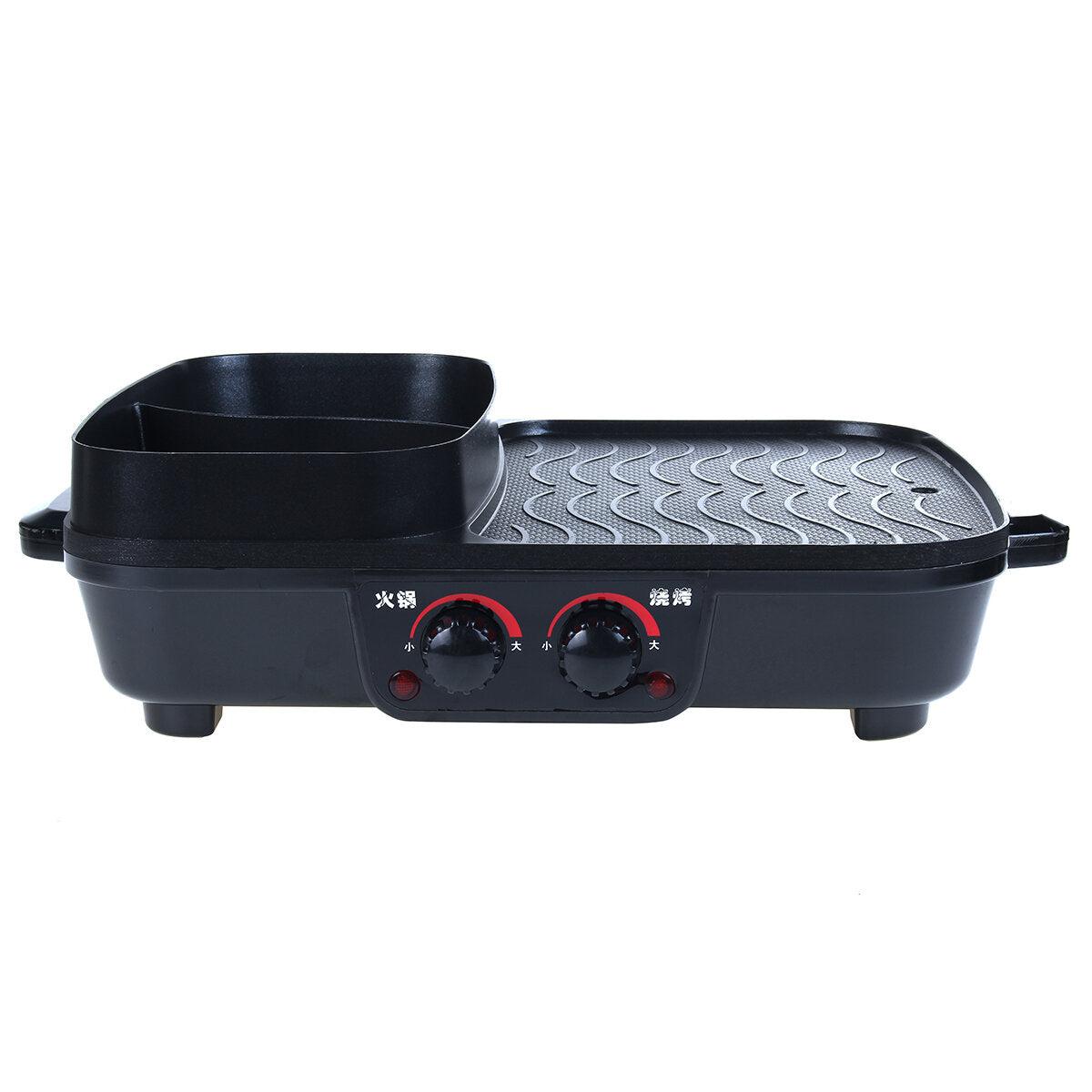 220V 1500W 2 IN 1 Electric Grill Pan Hot Pot Multi-function BBQ Frying Cook Grill Non-stick