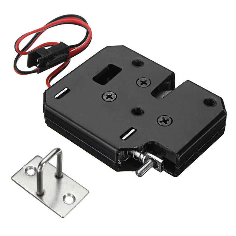 12V DC 2A Electric Magnetic Intelligent Cabinet Door Lock Fail Secure with Manual Unlock Handle