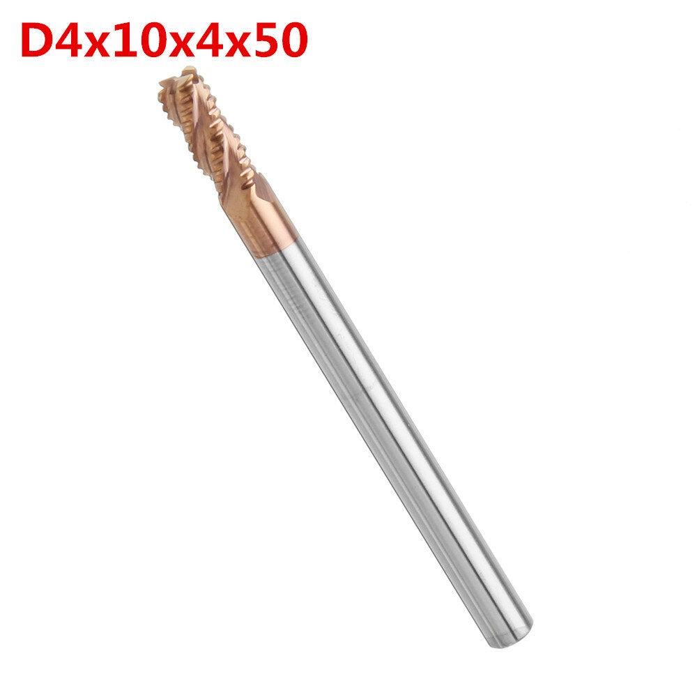 4/6/8/10mm Rough End Mill Cutter 4 Flutes HRC55 AlTiN Coating Milling Cutter