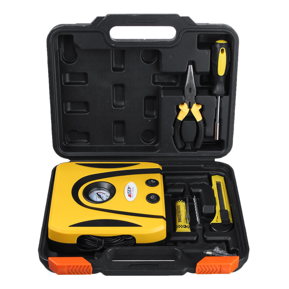 12V Portable Tire Inflator Pump Air Compressor Digital Display Heavy Duty with Tire Repair Kits