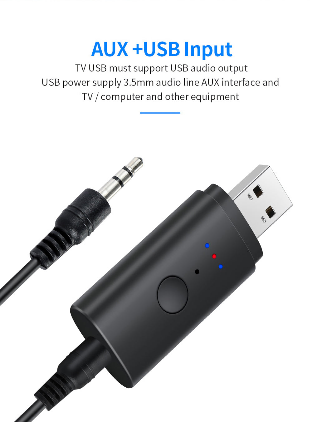 USB Wireless Audio Transmitter Bluetooth 5.2 Adapter Transmitter Bluetooth Supports TV/Computer Audio Transmission