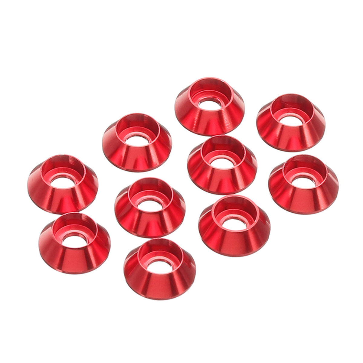 10Pcs M6 Cup Head Hex Screw Gasket Washer Nuts Aluminum Alloy Multicolor