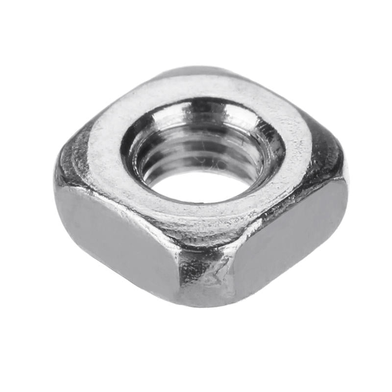 M4 304 Stainless Steel Square Nut Machine Screw Nuts 50Pcs