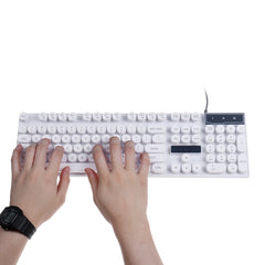 Rainbow Backlit USB Wired 104Key Mechanical Keyboard and 1600 DPI LED Mouse Combo