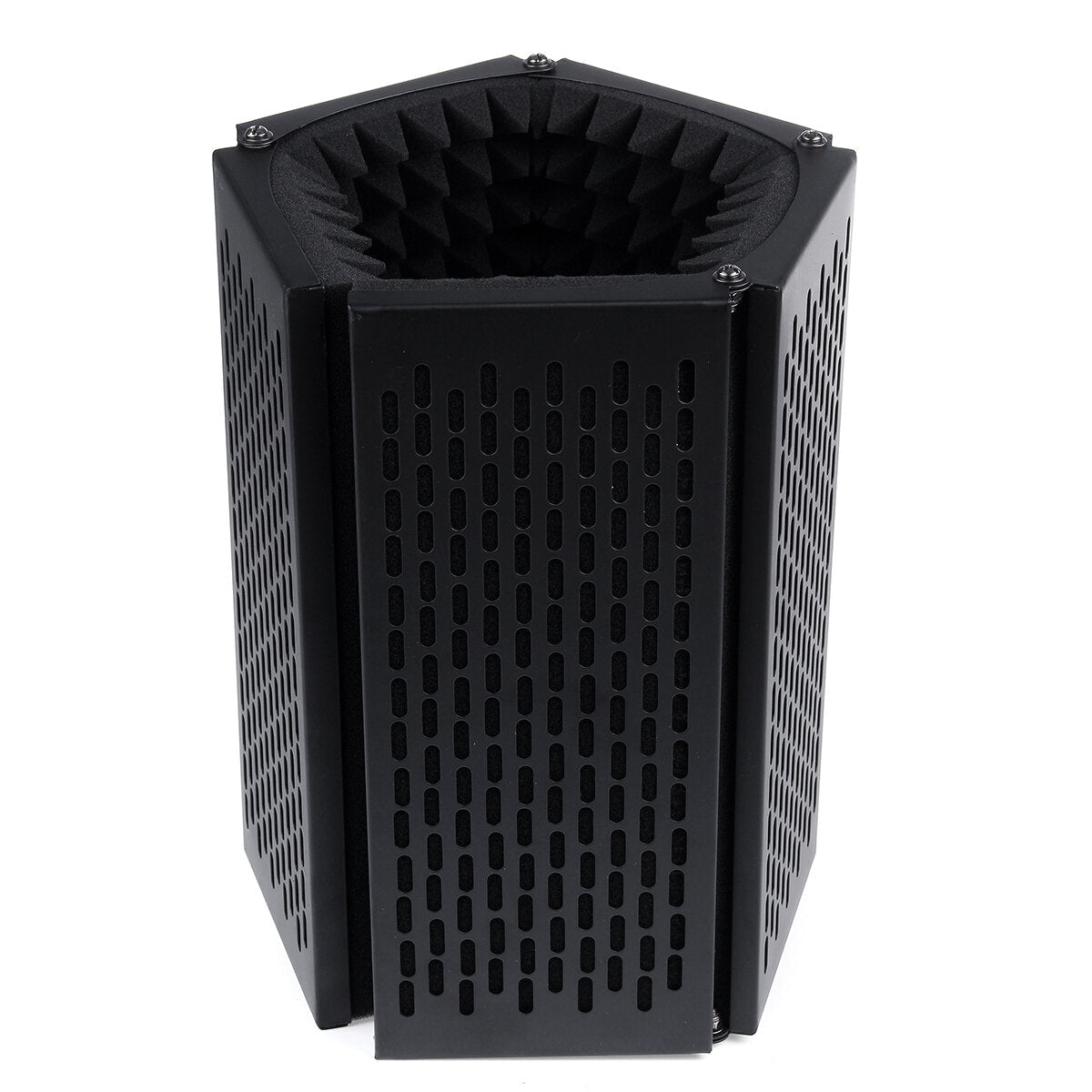 5 Panel Foldable Studio Microphone Isolation Shield Recording Sound Absorber Foam Support Bracket