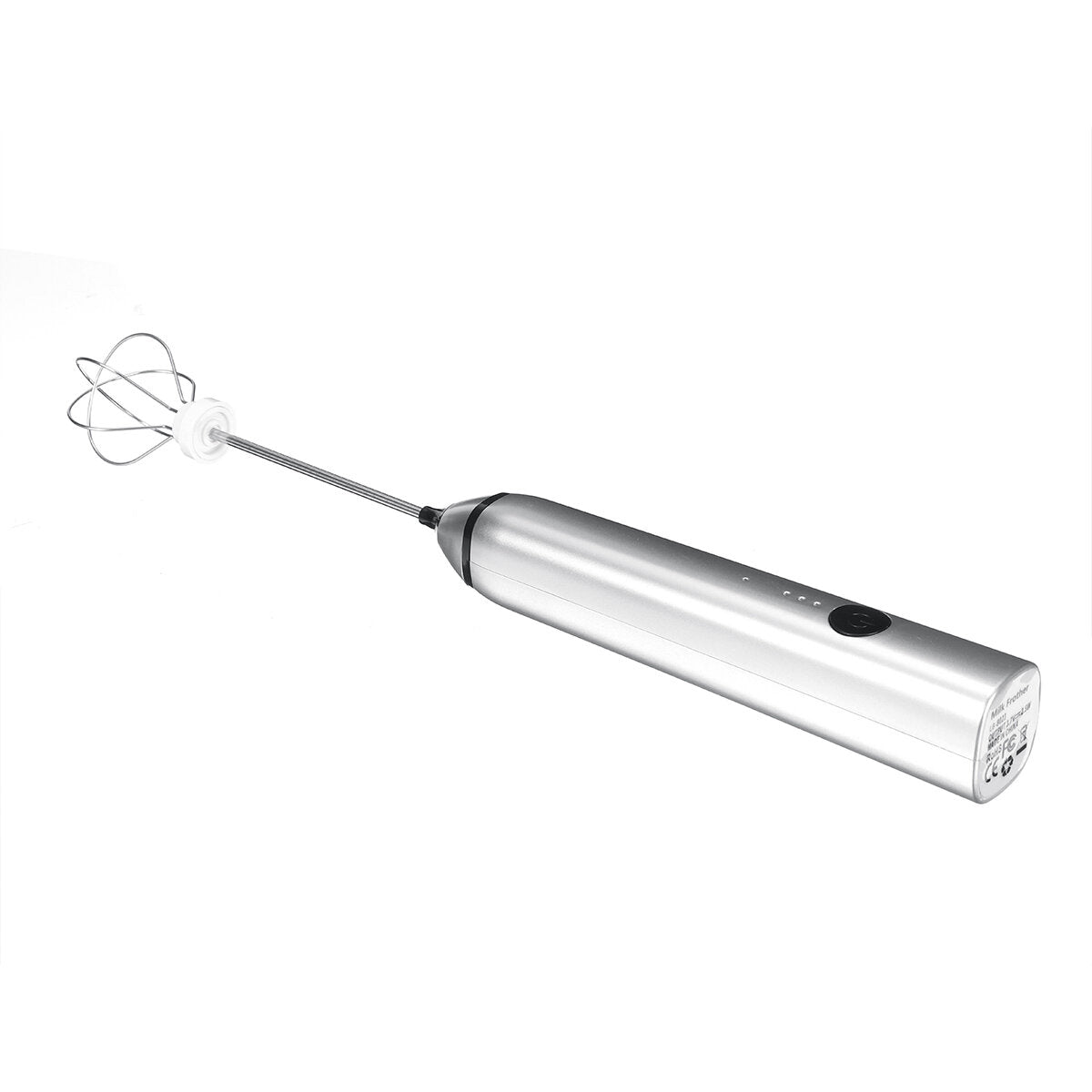 2 in 1 Whisk Milk Frother Handheld Electric USB Charging 3 Gear Egg Beater Milk Frother