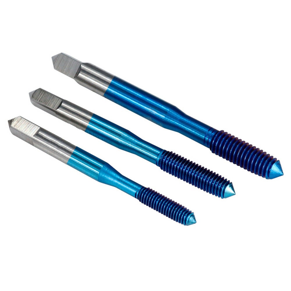 Blue Nano Flute less Forming Machine Taps M2-M12 Metric Plug Tap Extrusion HSS Thread Screw Drill