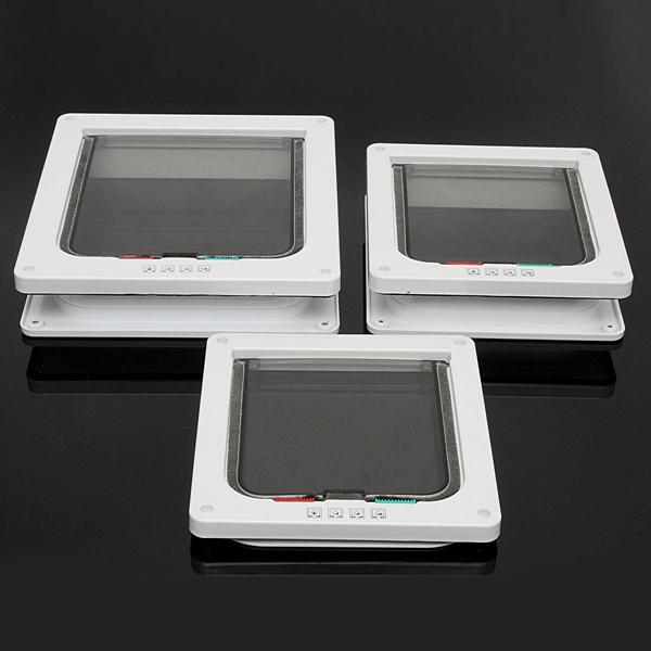 Medium Small White Pet Cat Puppy Dog Supplies Lock Frame Safe Security Flap Door Gate Pet Supplies