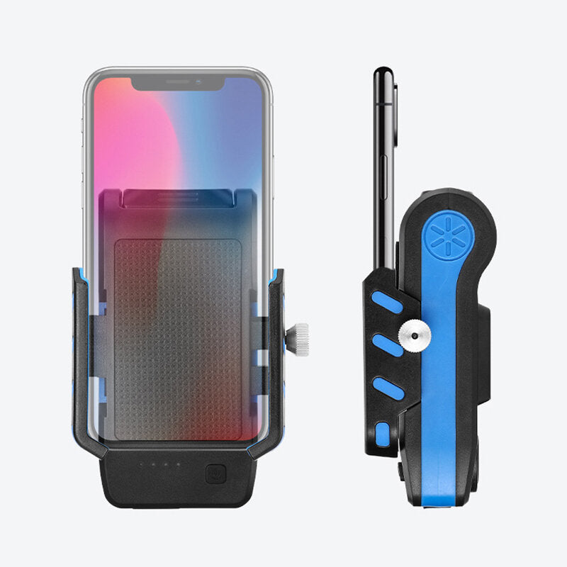 4-in-1 4000mAh 550LM Bike Light USB Rechargeable Power Bank Waterproof Phone Holder Headlight With Bike Horn