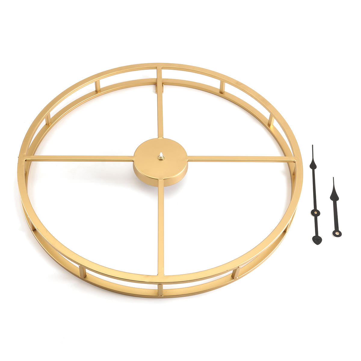 50CM/60CM Double Layer Wall Clock Creative Living Room Round Vintage Wrought Iron Wall Clock