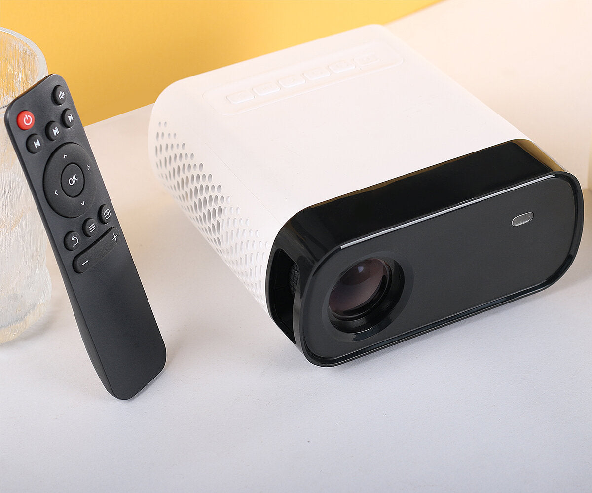 Mini LED Projector 1800Lumens 2000:1 Contrast Ratio 4K 1080P Supported EU Plug Outdoor Movie Home Theater