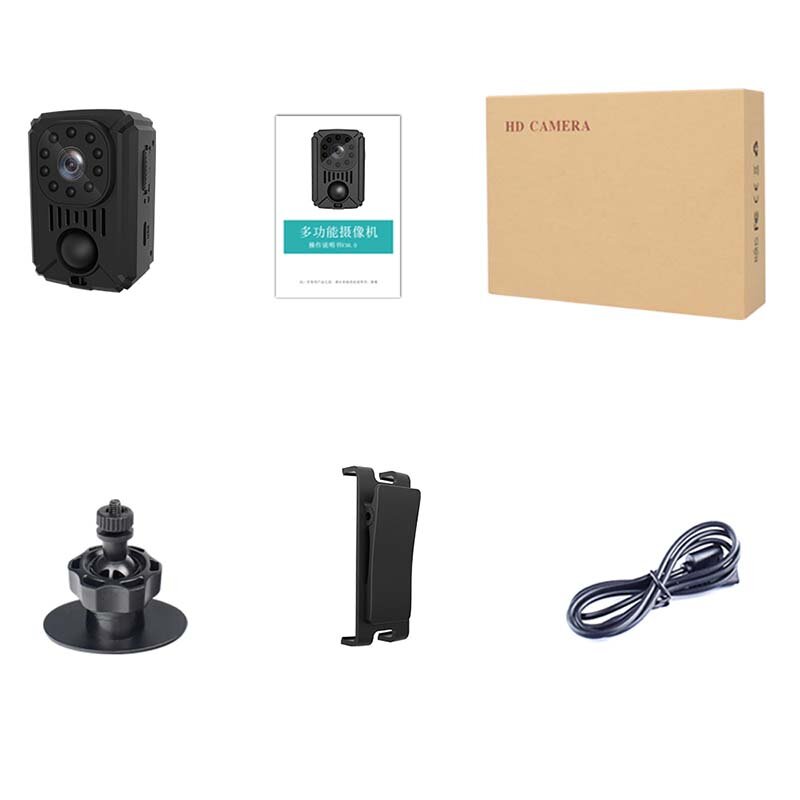 HD 1080P Camera Long Standby 1500mAh Wide-angle Infrared Camera Direct Recording Sports Camera Recorder PIR Camera