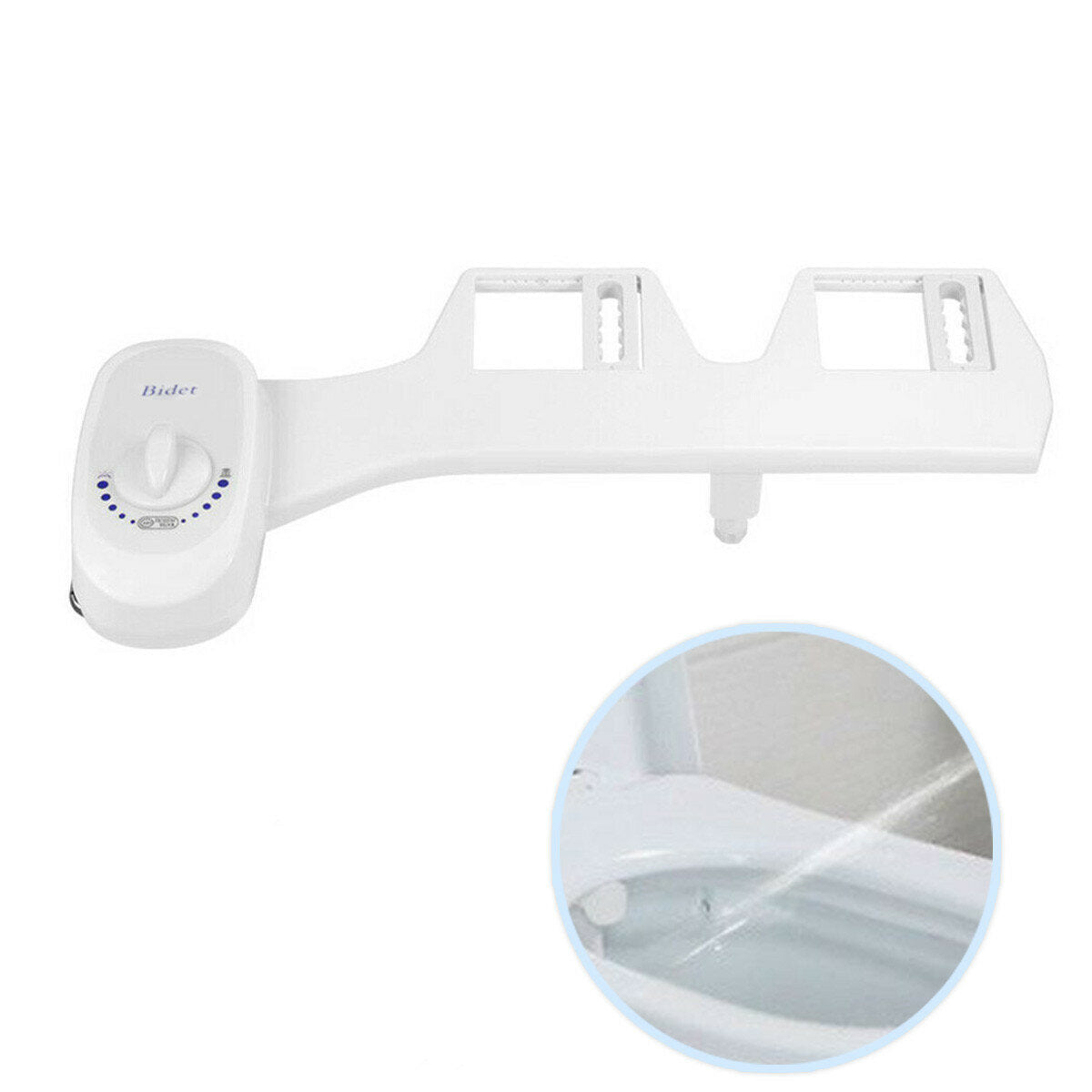 G1/2" 15/16" Toilet Seat Attachment Bathroom Water Spray Non-Electric Mechanical Portable Bidet Single/Double Head