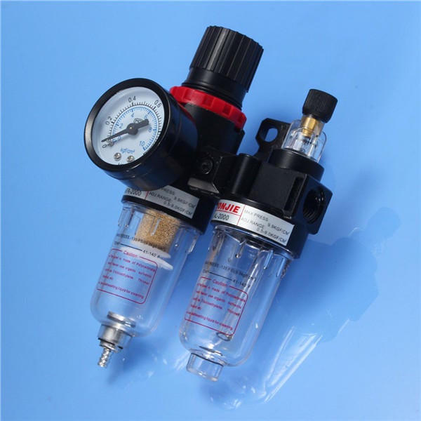 G1/4" In line Air Compressor Filter Regulator Gauge Trap Oil Water