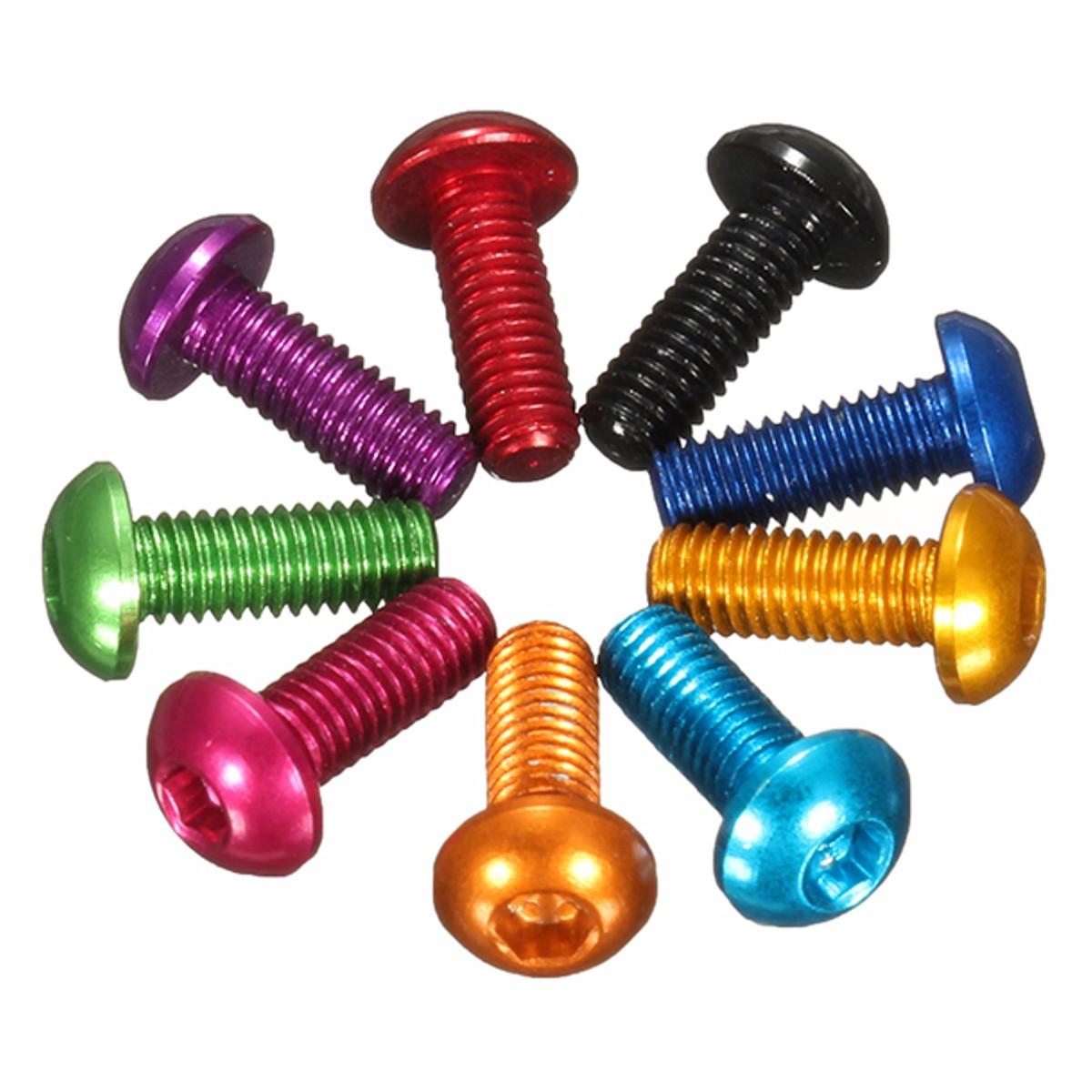 50Pcs M38mm Hex Socket Screws Round Head Cap Screw 7075 Aluminum Alloy