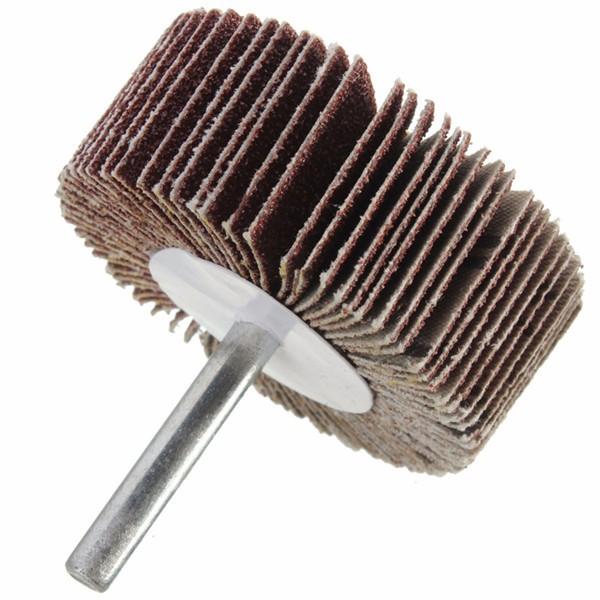60/80 Grit 6mm Shank Flap Wheel Disc Sanding Abrasive Grinding Wheel for Rotary Tool