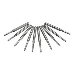 10pcs 3.175x2mm Carbide End Mill Engraving Bits for CNC PCB Machinery Rotary Burrs