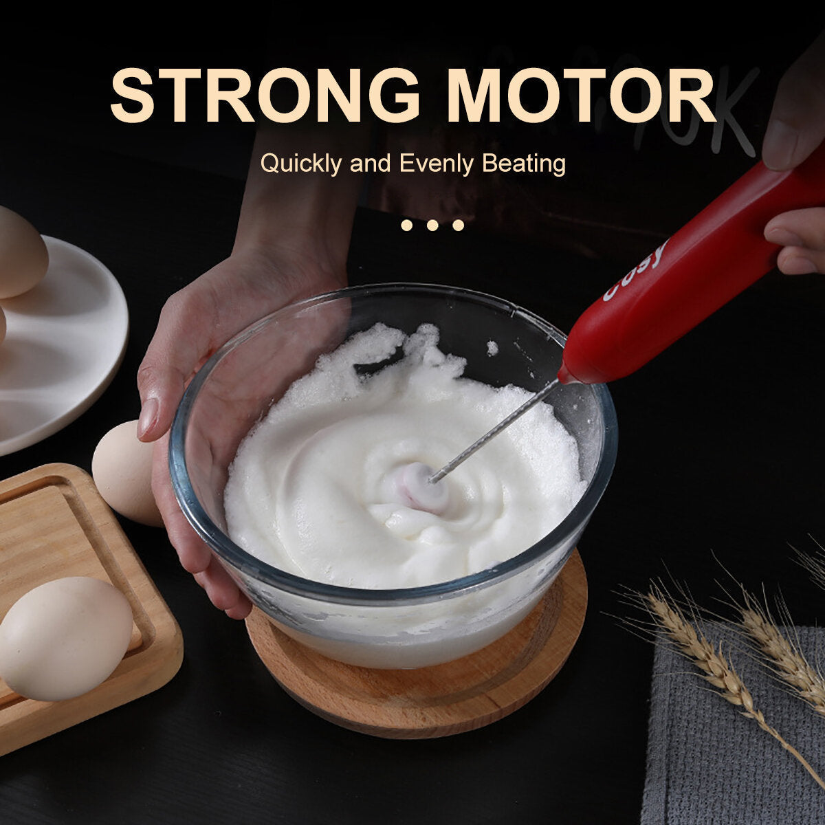 Electric Wireless Whisk Household Small Hand-held USB Charging Electric Automatic Cream Whisk Machine Milk Frother