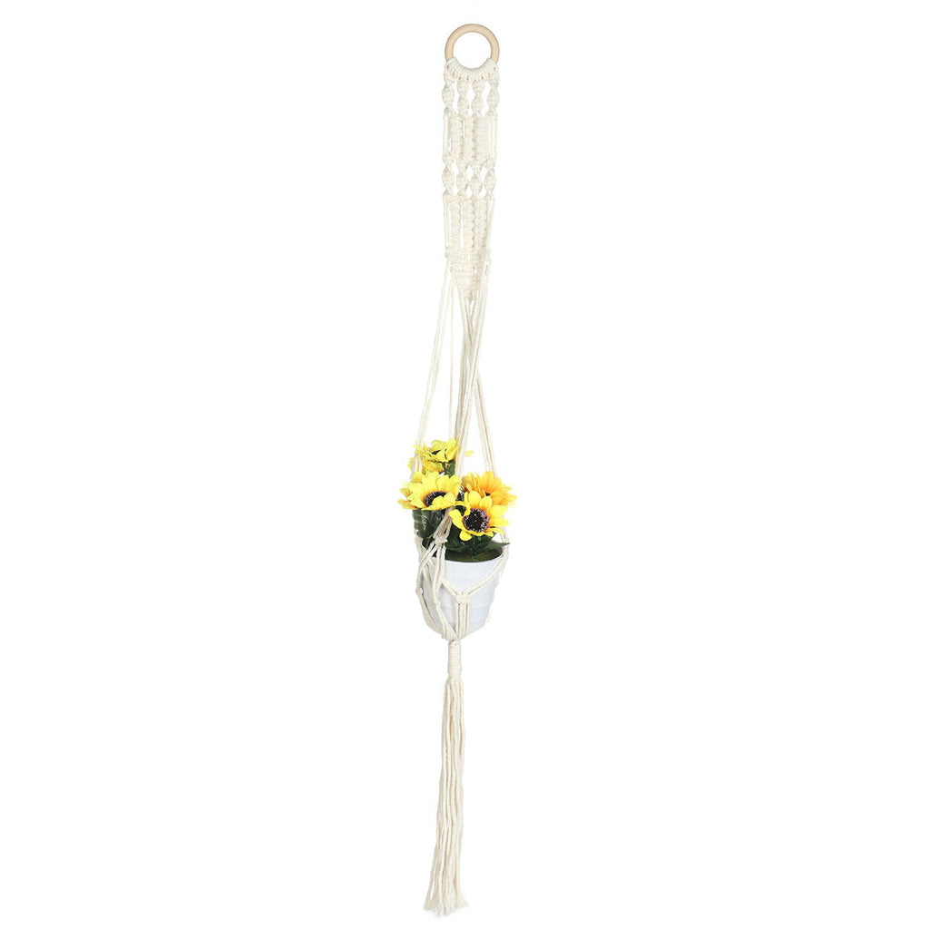 Wall Hanging Planter Plant Hanger Hand Knitting Natural Cordage Plant Hanger Basket Plant Holder for Flower Pot Hanging Net Bag
