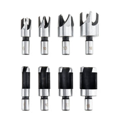 23pcs Chamfering Countersunk Drill Bit Set 5 Flute Chamfering Drill Wood Plug Cutter Automatic Center Punch Drill