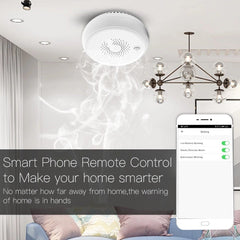 Smart Smoke Fire Alarm Sensor Detector Home Security System Battery-powered Alarm Wireless Smart Life Tuya App Control