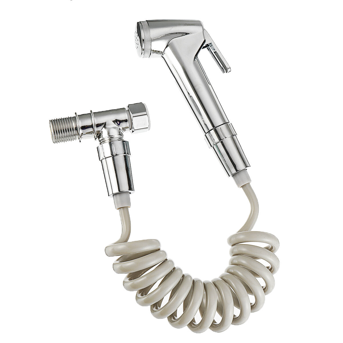 ABS Portable Handheld Bidet Sprayer Set for Toilet Retractable Spring Hose Adapter Free Mounting Bracket Cleaning Tool